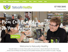 Tablet Screenshot of naturallyhealthy.co.nz